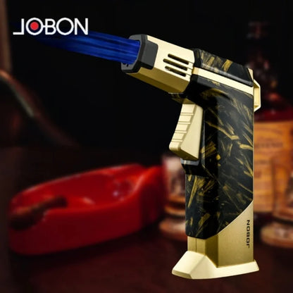 JOBON Four-Direct-Inflatable Lighter With Safety Lock Fire Windproof Turbine Powerful Spray Gun Baking Barbecue Kitchen Igniter