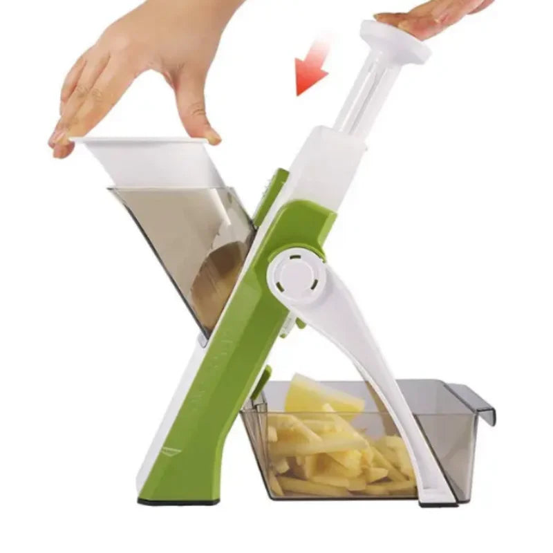 Adjustable Slicer 5 In 1 Multi-Function Vegetable Cutter Potato Onion Carrot Kitchen Gadget Coarse And Fine Slicing And Grate