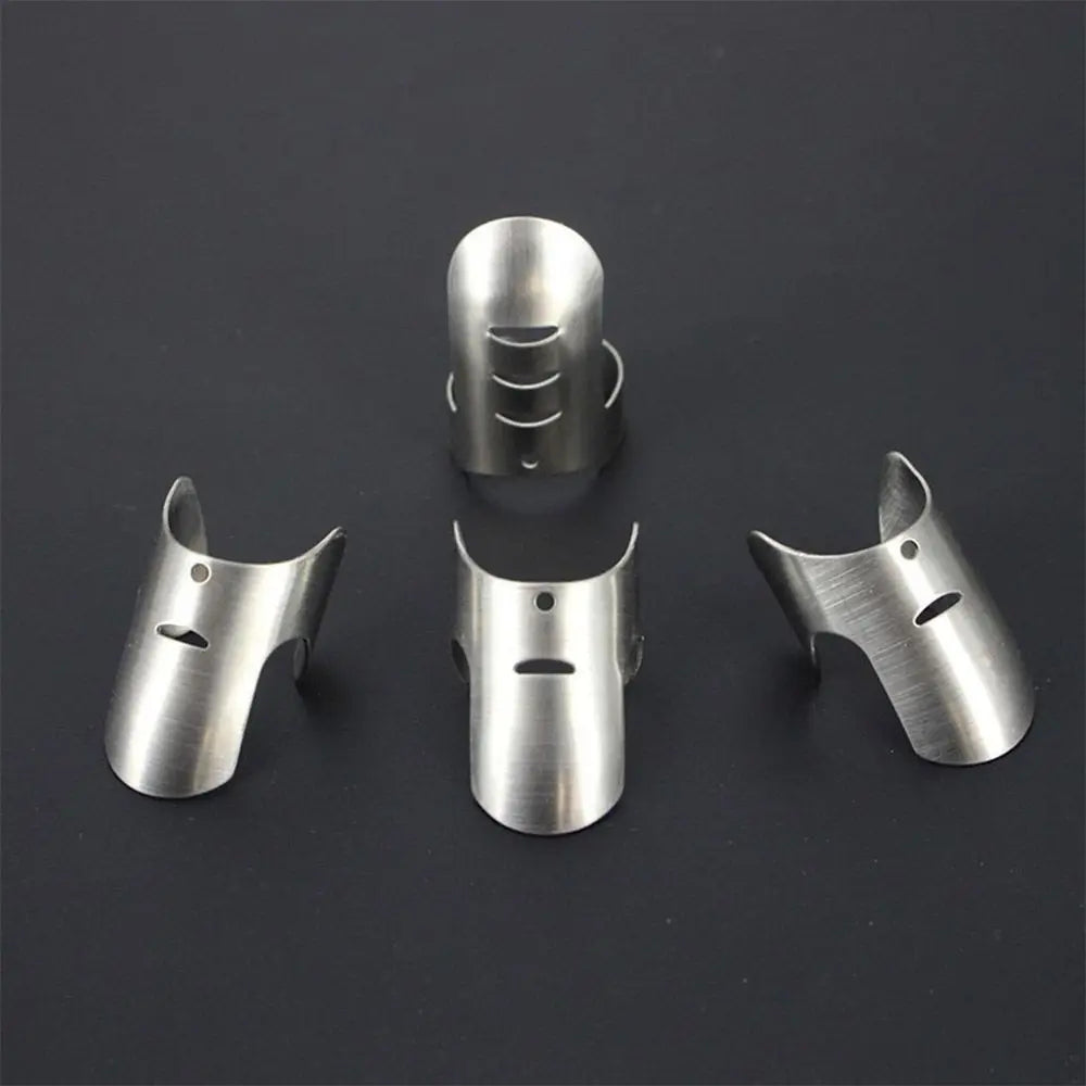 Cut Resistant Protective Hand Tools 4pcs/Set Slice Cooking Gadgets Stainless Steel Finger Protector Finger Hand Guard