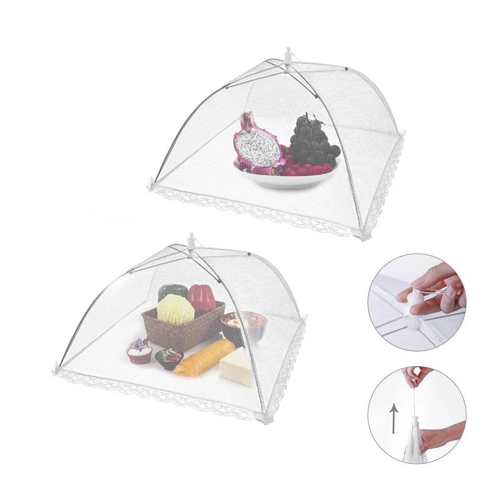 Anti-fly Umbrella Tent Cover Vegetable Kitchen Gadget Foldable Food Mesh Cover Fruit Breathable Insect-Proof Lid Food Protection