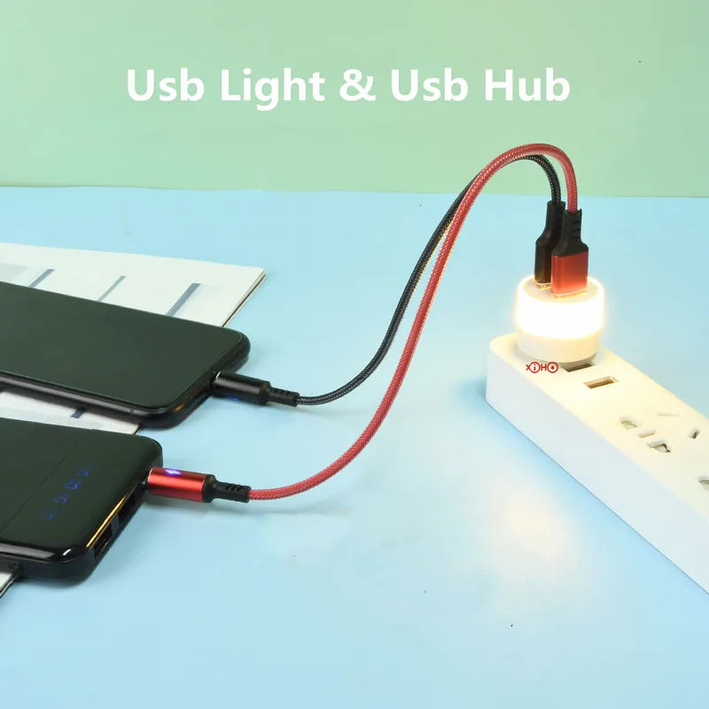 USB Mini Licht kleine Geräte Hub 2Ports Plug & Play Schlafzimmer Nacht Lesung suchen Augenschutz Buch Lampen LED Schreibtisch beleuchtung