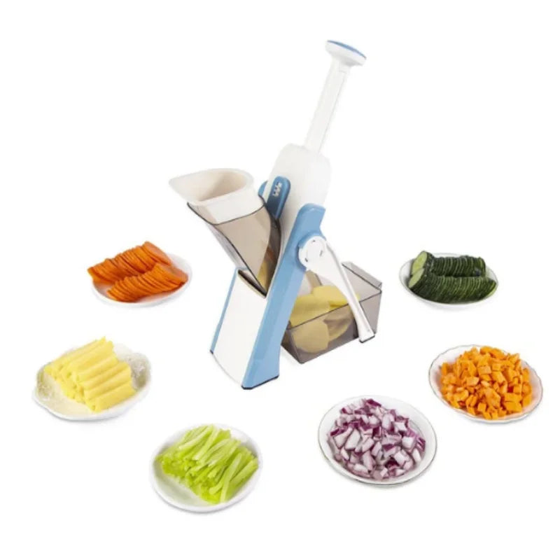 Adjustable Slicer 5 In 1 Multi-Function Vegetable Cutter Potato Onion Carrot Kitchen Gadget Coarse And Fine Slicing And Grate